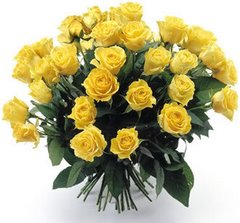 bukiet żółtych róż
