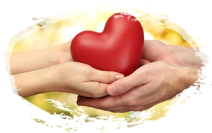 serce na dłoni